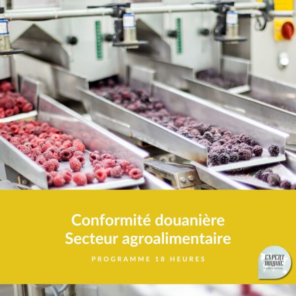 Conformité douanière - Secteur agroalimentaire - 18h - 2025